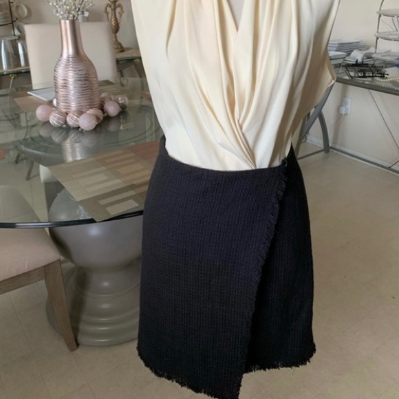 Ann Taylor Tweed Boucle Fringe Wrap Skirt - Picture 8 of 9